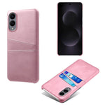 For Samsung Galaxy S25 Edge Case Dual Card Slots PU Leather + Hard PC Phone Cover