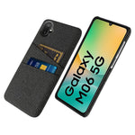 Samsung Galaxy A06 5G / M06 5G-cover i stof + hårdt PC-cover med dobbelt kortslot