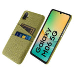 Samsung Galaxy A06 5G / M06 5G-cover i stof + hårdt PC-cover med dobbelt kortslot