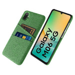 Samsung Galaxy A06 5G / M06 5G-cover i stof + hårdt PC-cover med dobbelt kortslot