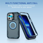 For iPhone 13 Pro Case Compatible with MagSafe Lens Frame Kickstand TPU + PC Shockproof Phone Cover