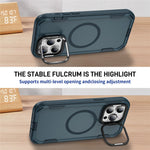 For iPhone 13 Pro Case Compatible with MagSafe Lens Frame Kickstand TPU + PC Shockproof Phone Cover
