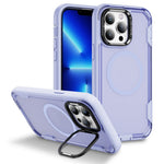 For iPhone 13 Pro Case Compatible with MagSafe Lens Frame Kickstand TPU + PC Shockproof Phone Cover