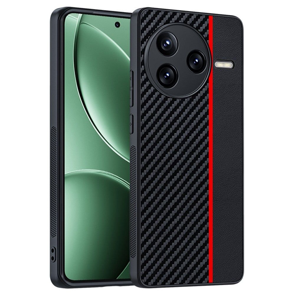 For Xiaomi Redmi K80 5G / Poco F7 Pro 5G Case Carbon Fiber Texture Ultra Slim PC Phone Cover