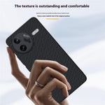 For Xiaomi Redmi K80 5G / Poco F7 Pro 5G Case Carbon Fiber Texture Ultra Slim PC Phone Cover