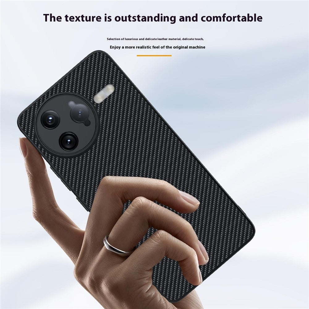 For Xiaomi Redmi K80 5G / Poco F7 Pro 5G Case Carbon Fiber Texture Ultra Slim PC Phone Cover