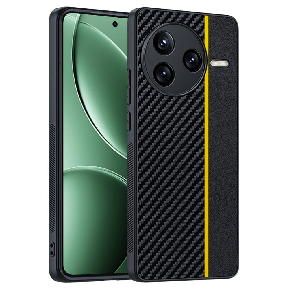 For Xiaomi Redmi K80 5G / Poco F7 Pro 5G Case Carbon Fiber Texture Ultra Slim PC Phone Cover