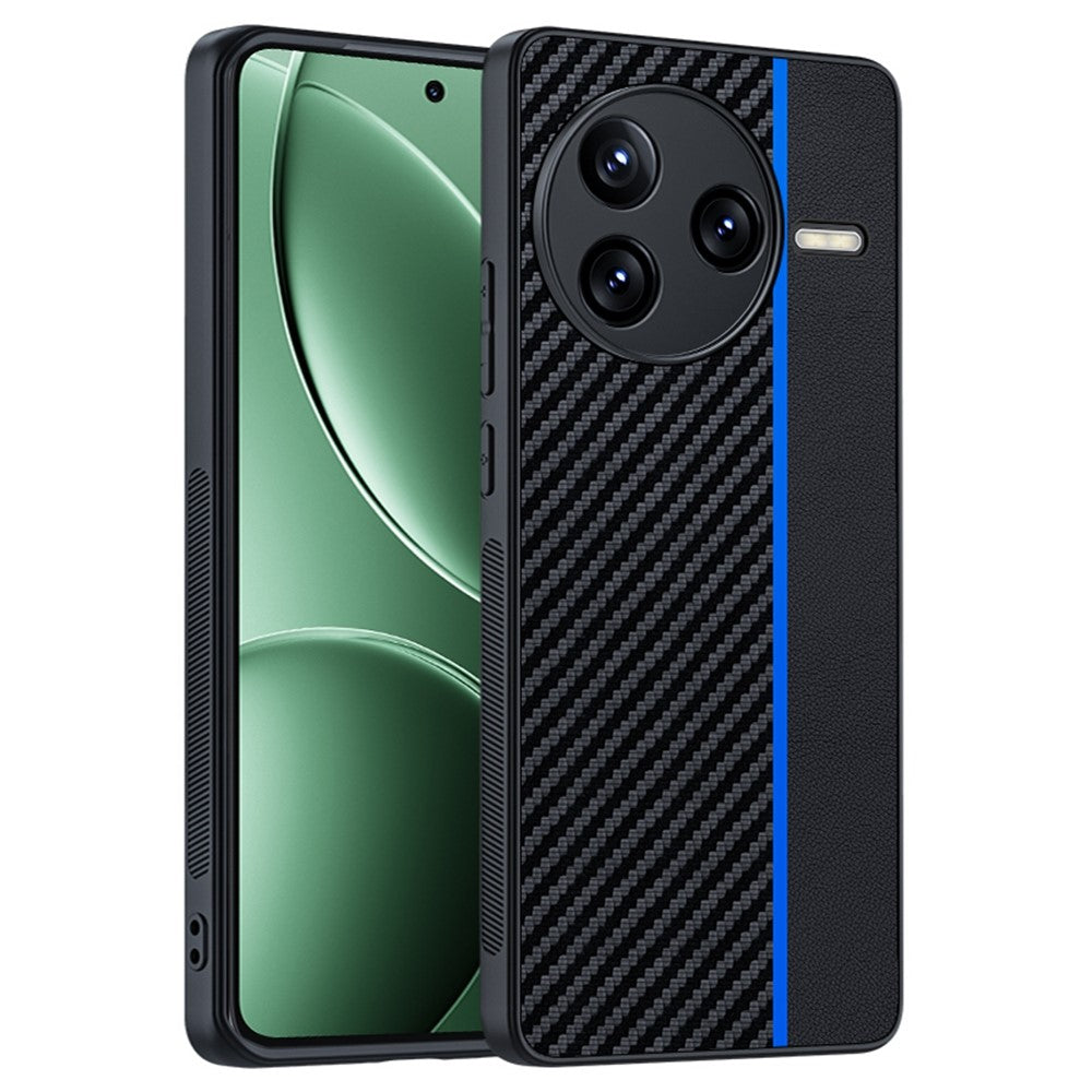 For Xiaomi Redmi K80 5G / Poco F7 Pro 5G Case Carbon Fiber Texture Ultra Slim PC Phone Cover
