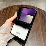 For Huawei Pura X Case Hinge Protection Electroplating Hard PC Clear Phone Cover