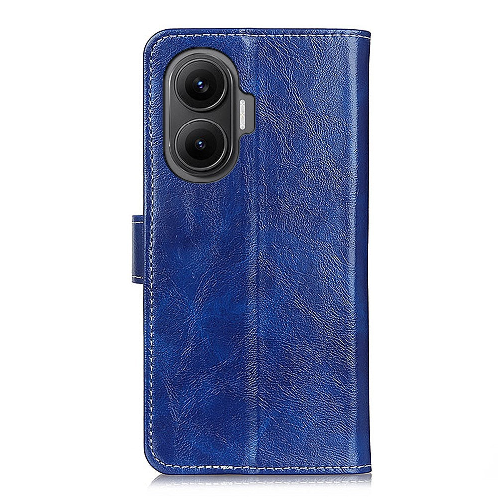 For Xiaomi Poco F7 5G / Redmi Turbo 4 Pro 5G Case Wallet Leather Phone Cover Crazy Horse Texture