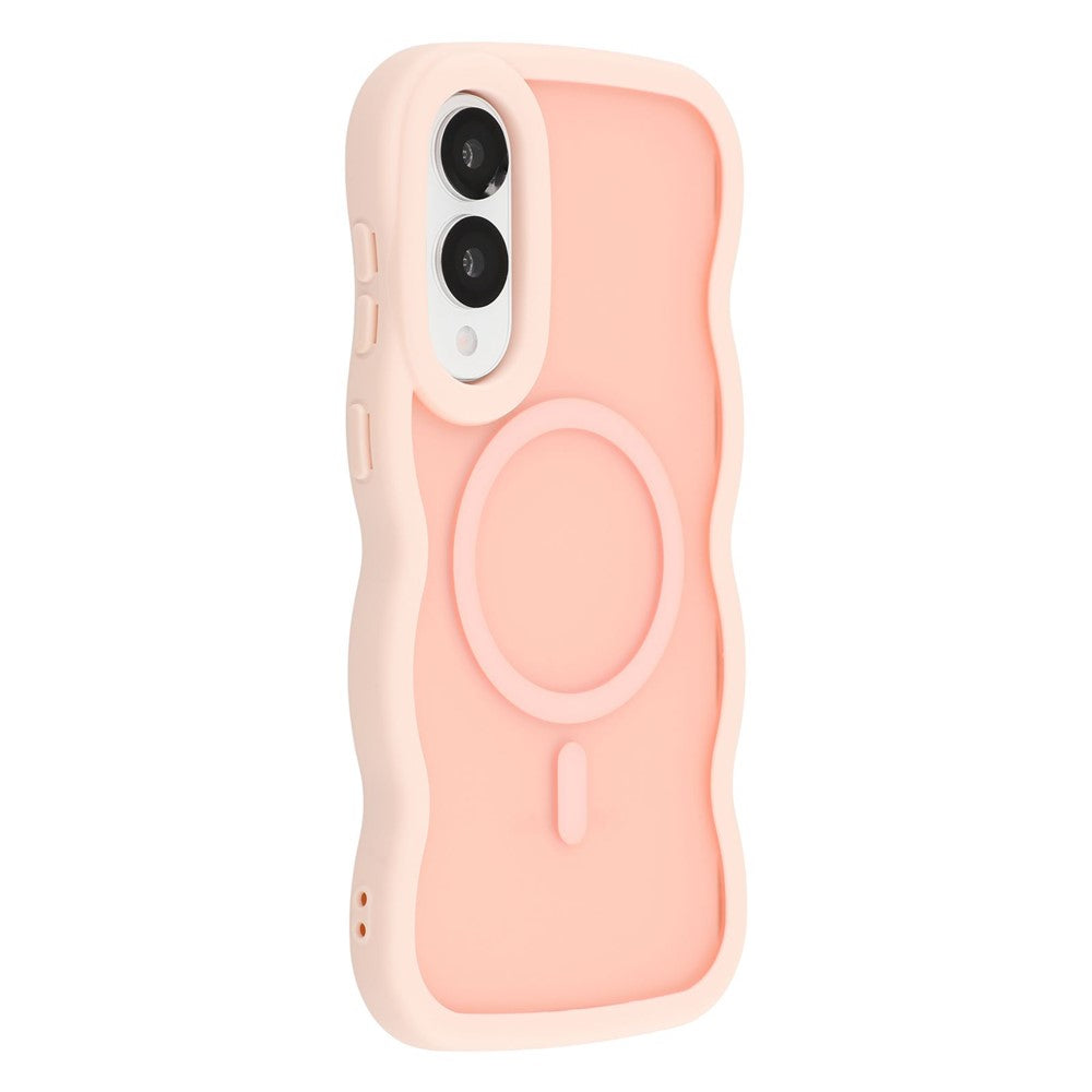 Samsung Galaxy S25 Edge Magnetiskt Skal TPU + PC mobil Baksida Skin Touch Vågformad