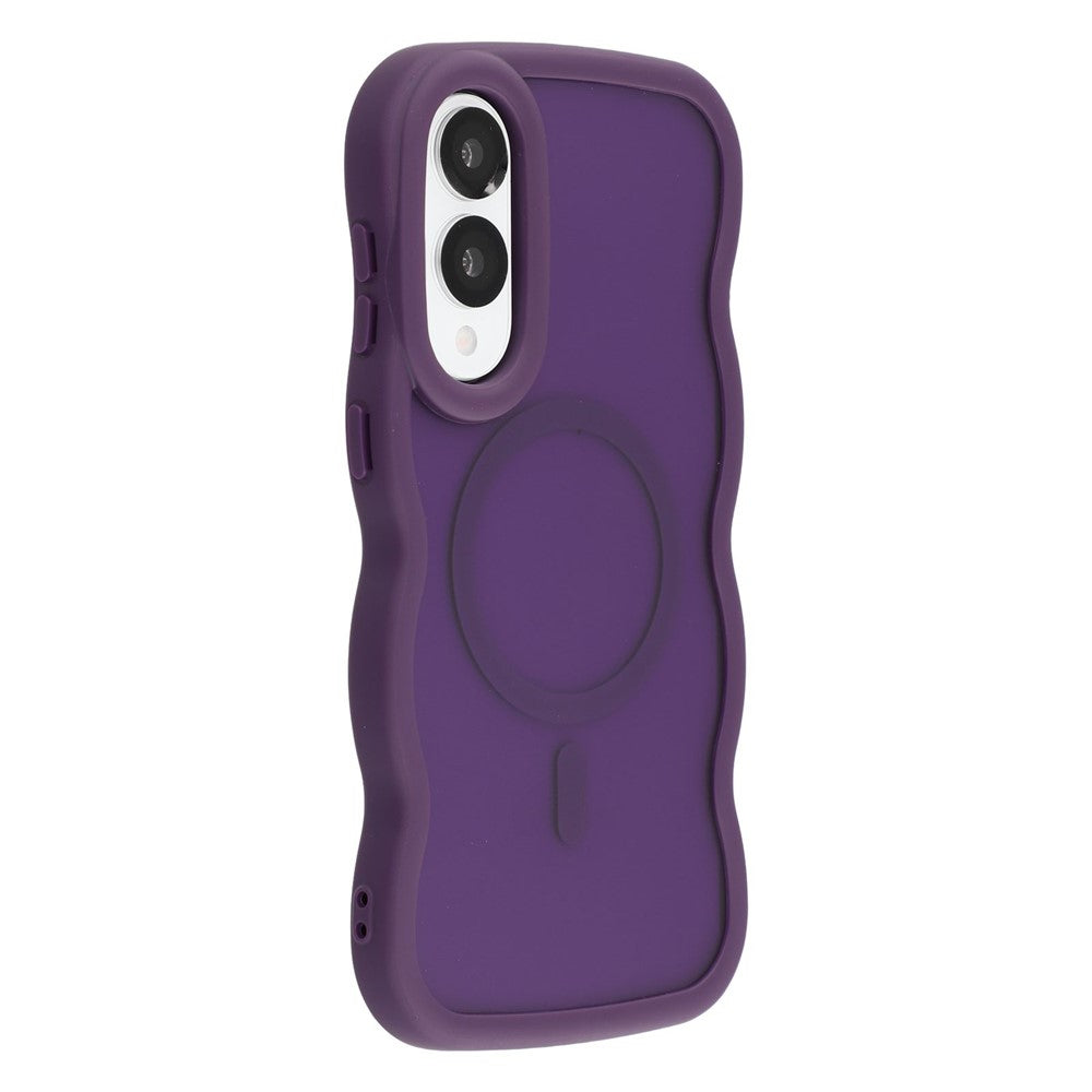 Samsung Galaxy S25 Edge Magnetiskt Skal TPU + PC mobil Baksida Skin Touch Vågformad