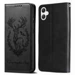 Samsung Galaxy A06 4G Stativskal Lucky Deer Präglat Magnetisk Stängning Läderplånbok mobilskal