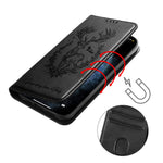 Samsung Galaxy A06 4G Stativskal Lucky Deer Präglat Magnetisk Stängning Läderplånbok mobilskal