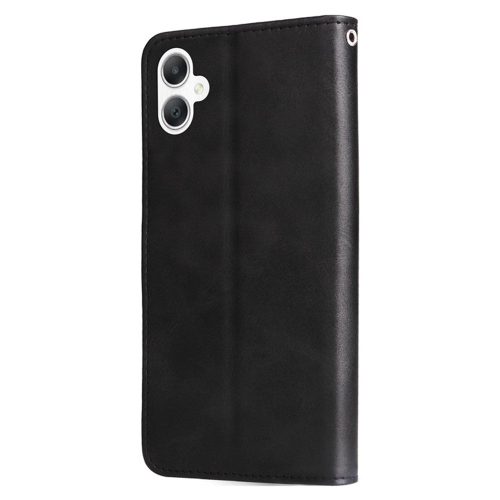 Samsung Galaxy A06 4G Stativskal Lucky Deer Präglat Magnetisk Stängning Läderplånbok mobilskal