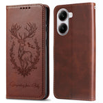 For Xiaomi Redmi Turbo 4 5G / Poco X7 Pro 5G Stand Case Lucky Deer Imprinted Magnetic Closure Leather Wallet Phone Cover