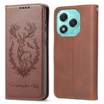 For Honor 400 Lite 5G Stand Case Lucky Deer Imprinted Magnetic Closure Leather Wallet Phone Cover