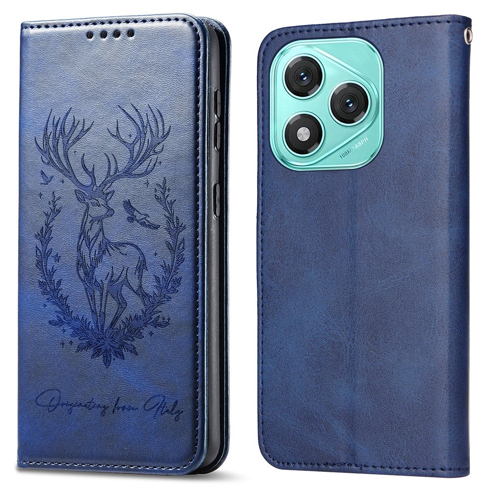 For Honor 400 Lite 5G Stand Case Lucky Deer Imprinted Magnetic Closure Leather Wallet Phone Cover
