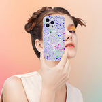 For iPhone 15 Pro Max Magnetic Case Wave Edge Glitter TPU Phone Back Cover