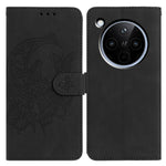 Oppo Find X8s+ 5G / Find X8 5G-skal med fjärilsblomma och prägel i PU-läder, plånboksfodral med stativ