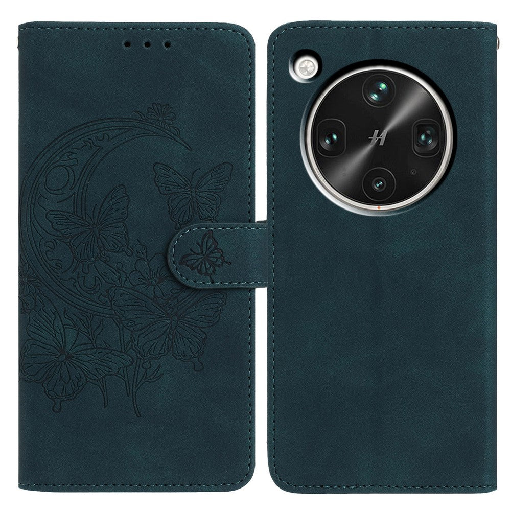 For Oppo Find X8 Ultra 5G Case Butterfly Flower Imprinted PU Leather Wallet Stand Phone Cover