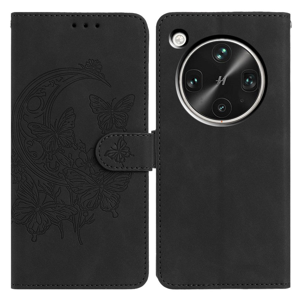 For Oppo Find X8 Ultra 5G Case Butterfly Flower Imprinted PU Leather Wallet Stand Phone Cover