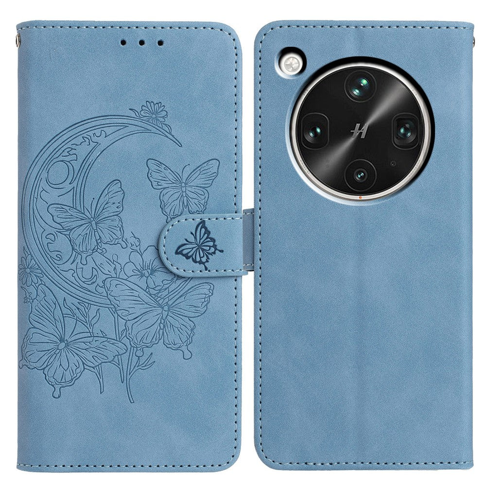 For Oppo Find X8 Ultra 5G Case Butterfly Flower Imprinted PU Leather Wallet Stand Phone Cover