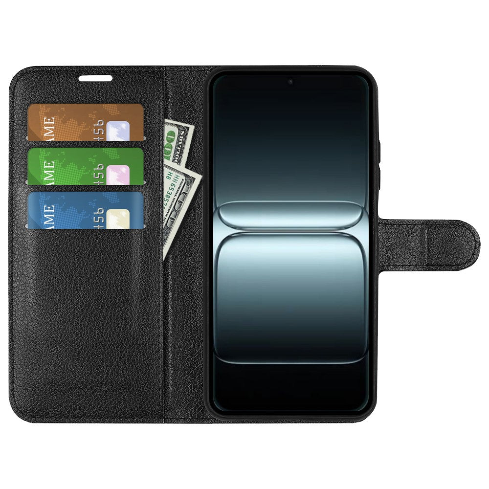 For OnePlus 13T 5G Case Litchi Texture Shockproof Leather Wallet Phone Cover