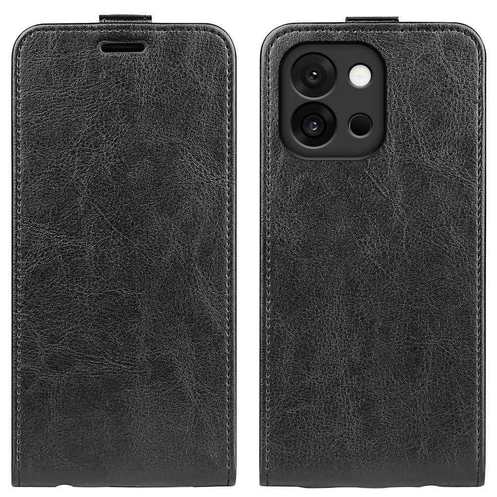 OnePlus 13T 5G-skal med kortplatser, vertikalt fällbart läderfodral