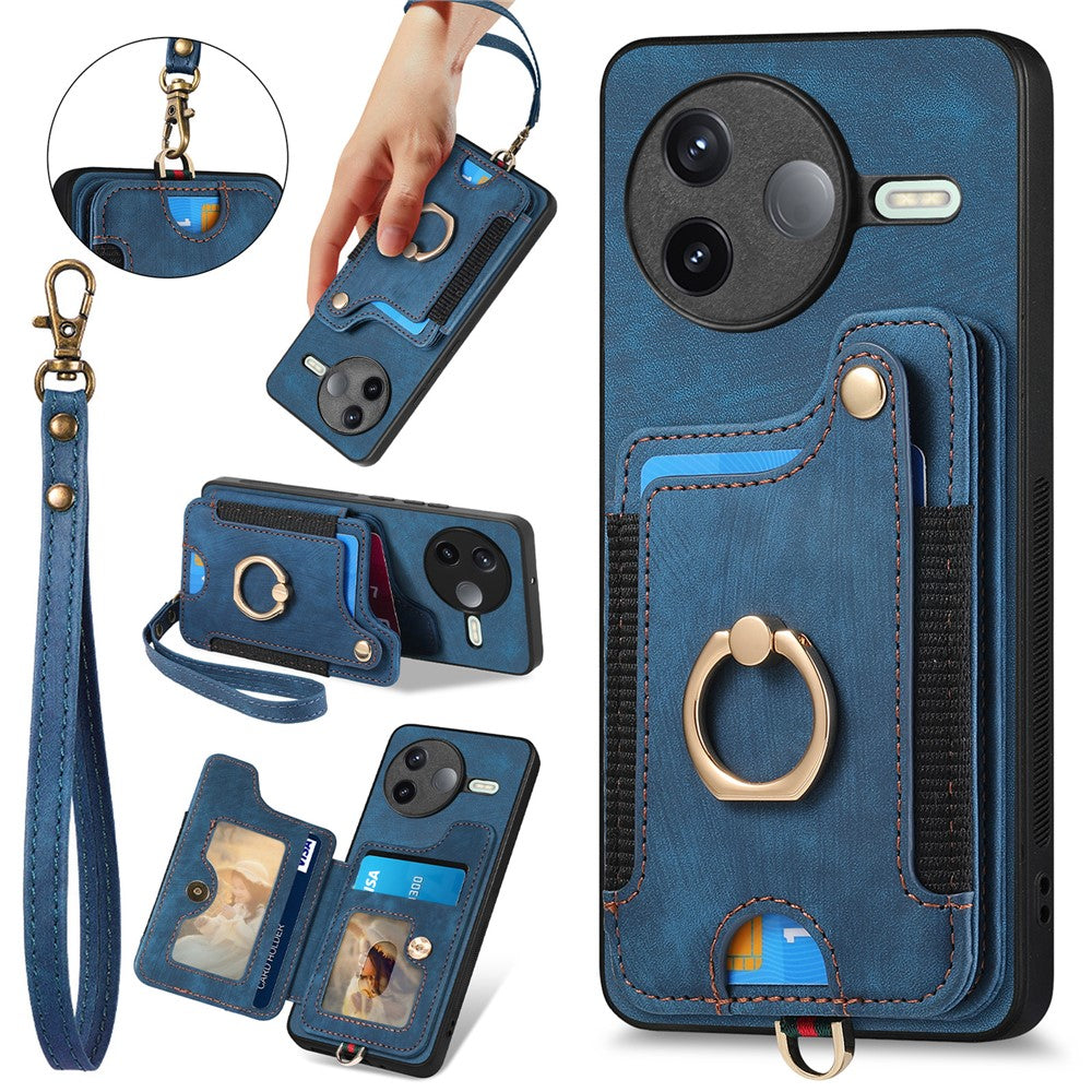 Xiaomi Poco F7 Pro 5G / Xiaomi Redmi K80 5G Retro PU-läder bakstycke med RFID-blockerande korthållare