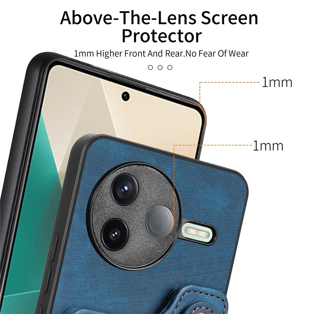 Xiaomi Poco F7 Pro 5G / Xiaomi Redmi K80 5G Retro PU-läder bakstycke med RFID-blockerande korthållare