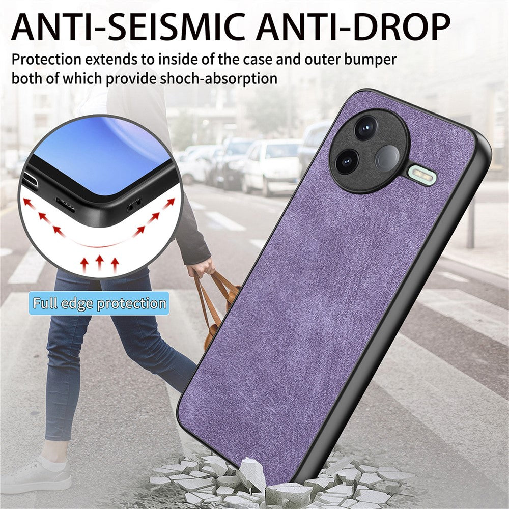 For Xiaomi Poco F7 Pro 5G / Xiaomi Redmi K80 5G Case Shockproof Slim Retro Leather Phone Back Cover