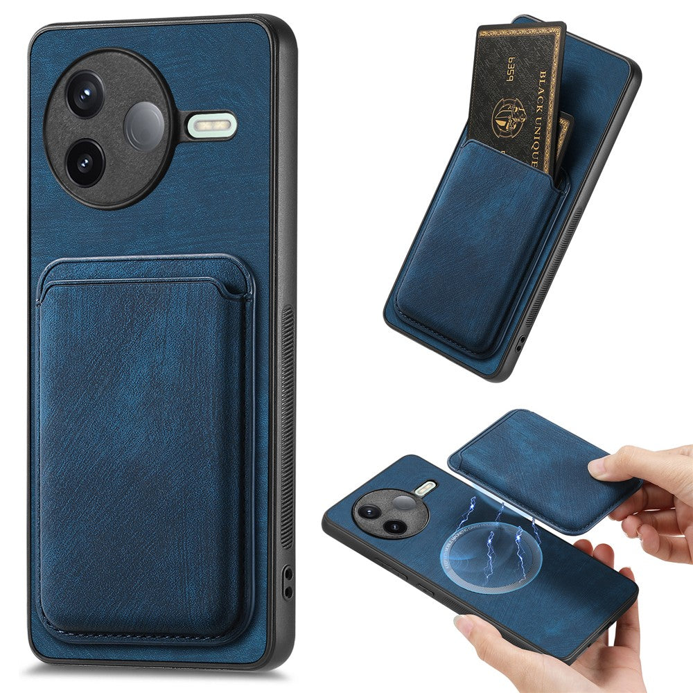 Xiaomi Poco F7 Pro 5G / Xiaomi Redmi K80 5G Skal Magnetiskt Läderfodral med Avtagbart Korthållare
