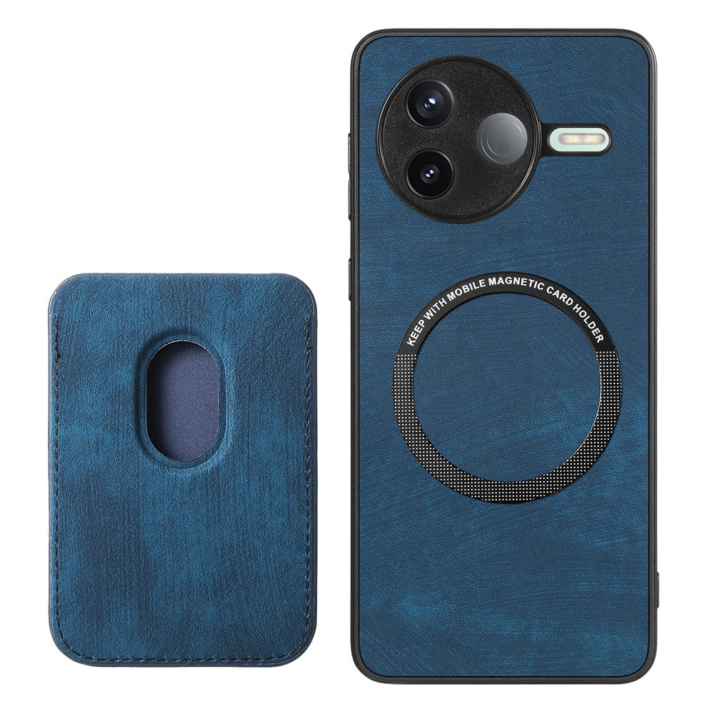 Xiaomi Poco F7 Pro 5G / Xiaomi Redmi K80 5G Skal Magnetiskt Läderfodral med Avtagbart Korthållare