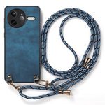 For Xiaomi Poco F7 Ultra 5G / Xiaomi Redmi K80 Pro 5G Retro Leather Phone Back Cover with Adjustable Strap