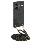 For Xiaomi Poco F7 Ultra 5G / Xiaomi Redmi K80 Pro 5G Retro Leather Phone Back Cover with Adjustable Strap