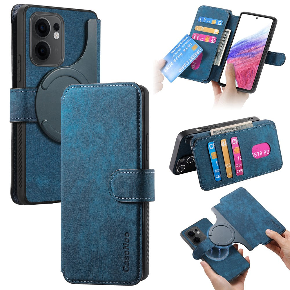 CASENEO För Oppo Reno13 F 5G (Reno 13 FS 5G) / 4G Magnetiskt Skal Avtagbart Läderfodral för mobil