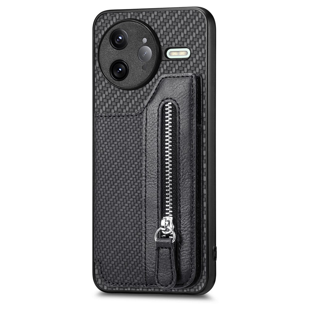 Xiaomi Poco F7 Ultra 5G / Xiaomi Redmi K80 Pro 5G-cover i læder + PC + TPU, pungcover med lynlås