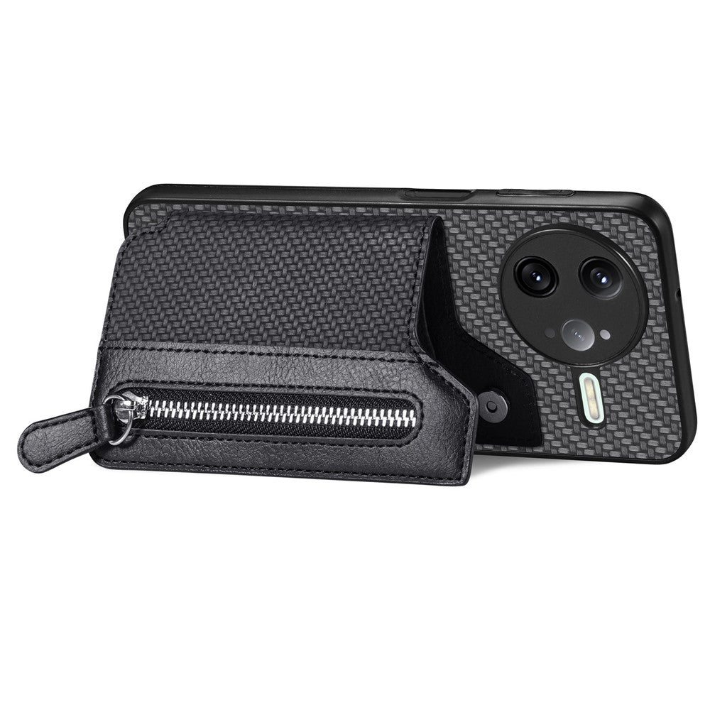 Xiaomi Poco F7 Ultra 5G / Xiaomi Redmi K80 Pro 5G-cover i læder + PC + TPU, pungcover med lynlås