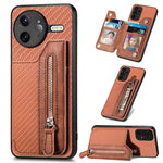Xiaomi Poco F7 Ultra 5G / Xiaomi Redmi K80 Pro 5G-cover i læder + PC + TPU, pungcover med lynlås