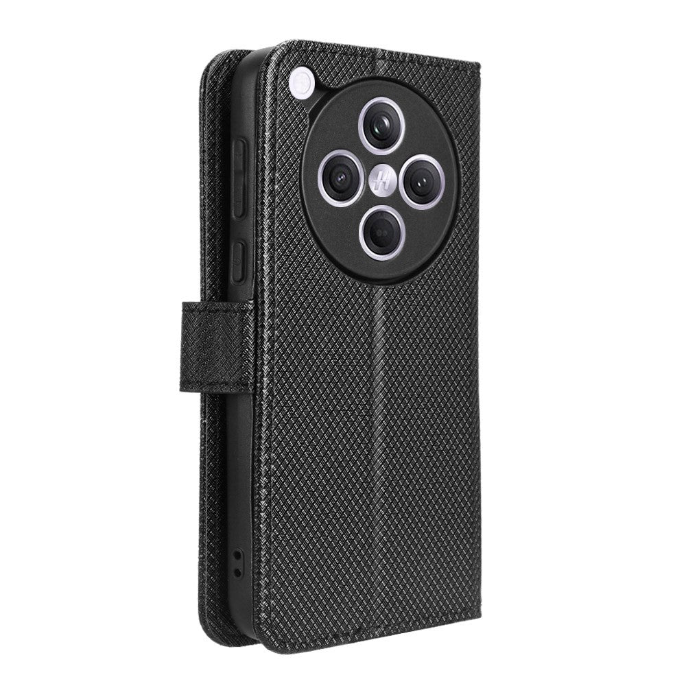 For Oppo Find X8s+ 5G Leather Wallet Case with Strap Diamond Texture Phone Cover