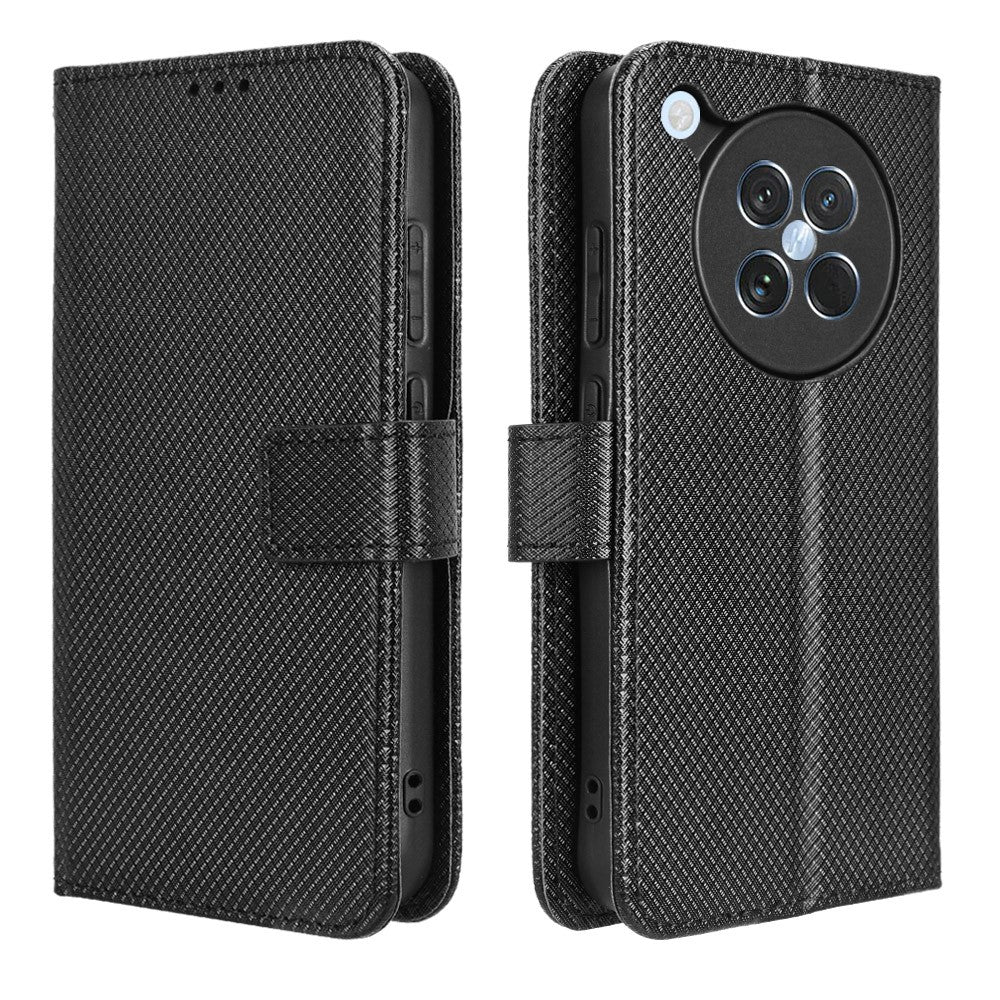 For Oppo Find X8s 5G Leather Wallet Case with Strap Diamond Texture Phone Cover