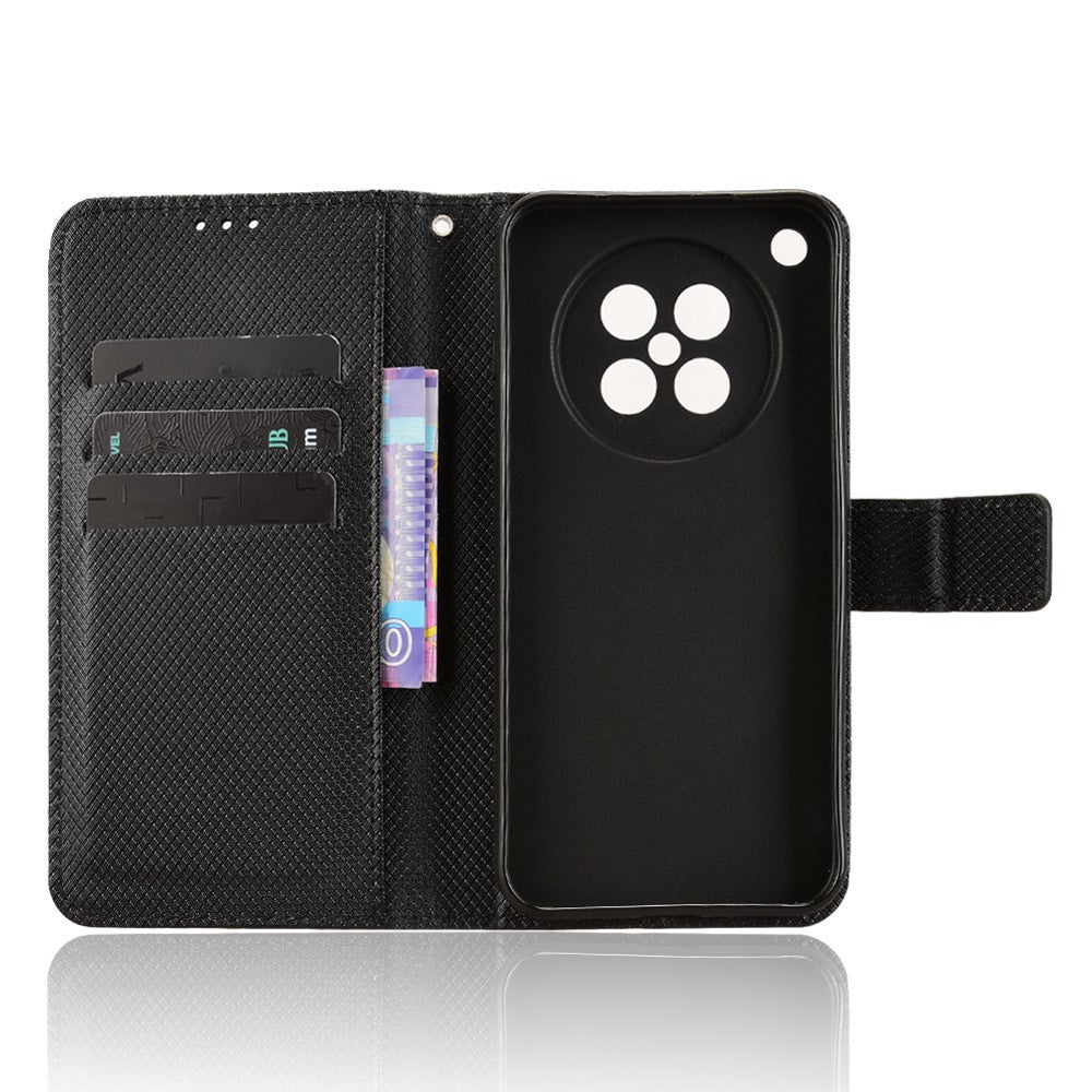 For Oppo Find X8s 5G Leather Wallet Case with Strap Diamond Texture Phone Cover