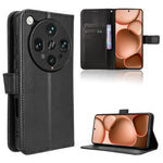 For Oppo Find X8 Ultra 5G Leather Wallet Case with Strap Diamond Texture Phone Cover