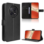 For Oppo A5 Pro 5G (China) / Oppo F29 Pro 5G (Global) Leather Wallet Case with Strap Diamond Texture Phone Cover