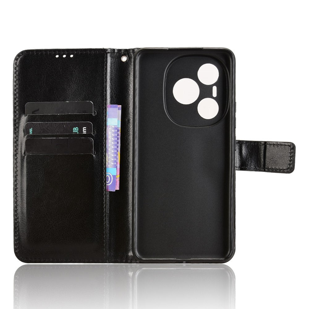 For Honor Power 5G PU-læderetui med rem, "Crazy Horse"-tekstur, telefonpung/-cover