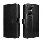 For Huawei Enjoy 80 PU Leather Case with Strap Crazy Horse Texture Phone Wallet Cover