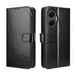 For Xiaomi Redmi Turbo 4 Pro 5G / Poco F7 5G PU Leather Case with Strap Crazy Horse Texture Phone Wallet Cover