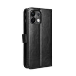 For Oppo K13 5G PU Leather Case with Strap Crazy Horse Texture Phone Wallet Cover