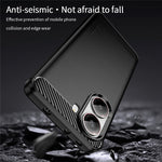 MOFI For Xiaomi Poco X7 Pro 5G Back Cover  Brushed Texture Carbon Fiber Soft TPU Case
